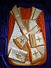 Roman Vestments in white/gold metallic fabric, unique bullion Crosses, British trimmings, pure silk 